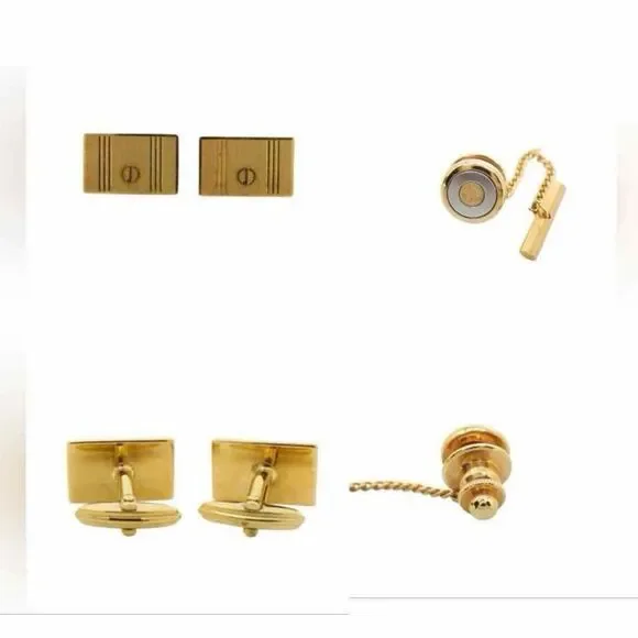 ✨ Dunhill Gold Tie Pin & 2 cuff links ✨ Vintage ✨